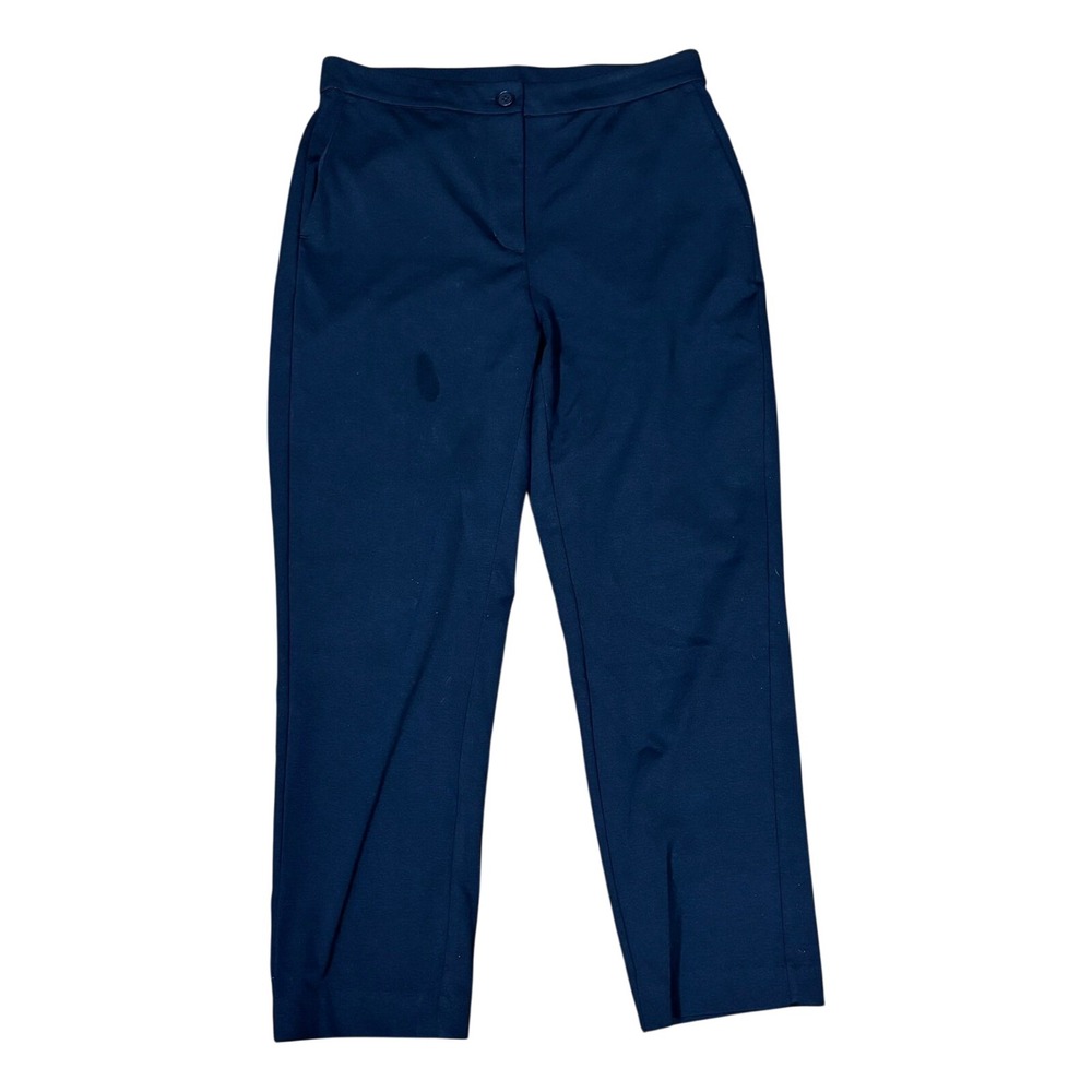 Eileen Fisher Minimalist Quiet Luxury Organic‎ Cotton Women Black Trousers S/P